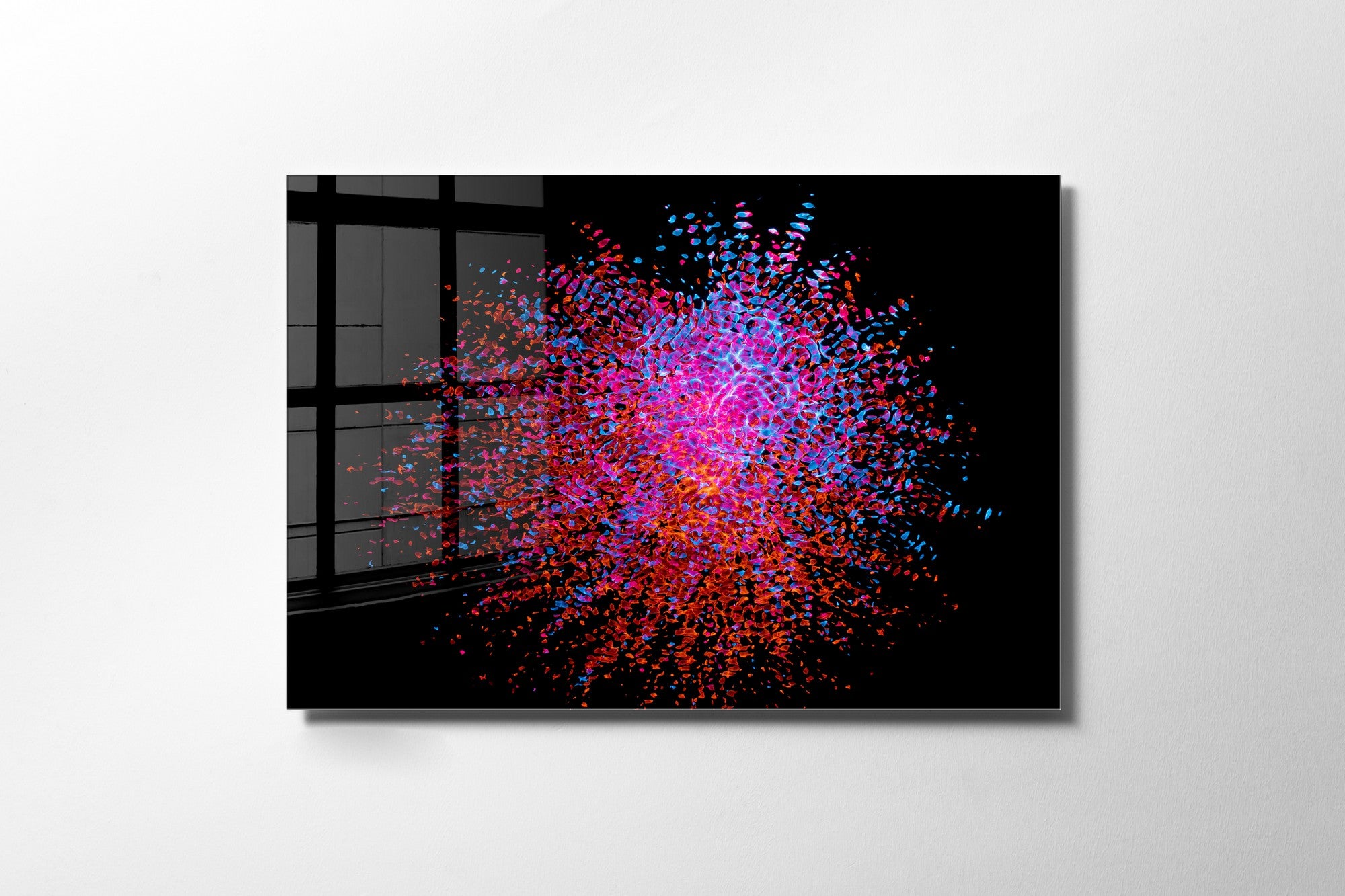 Quadro Decorativo em Vidro Temperado Multicolor 30x45cm - Arte Moderna para Decoração de Interiores