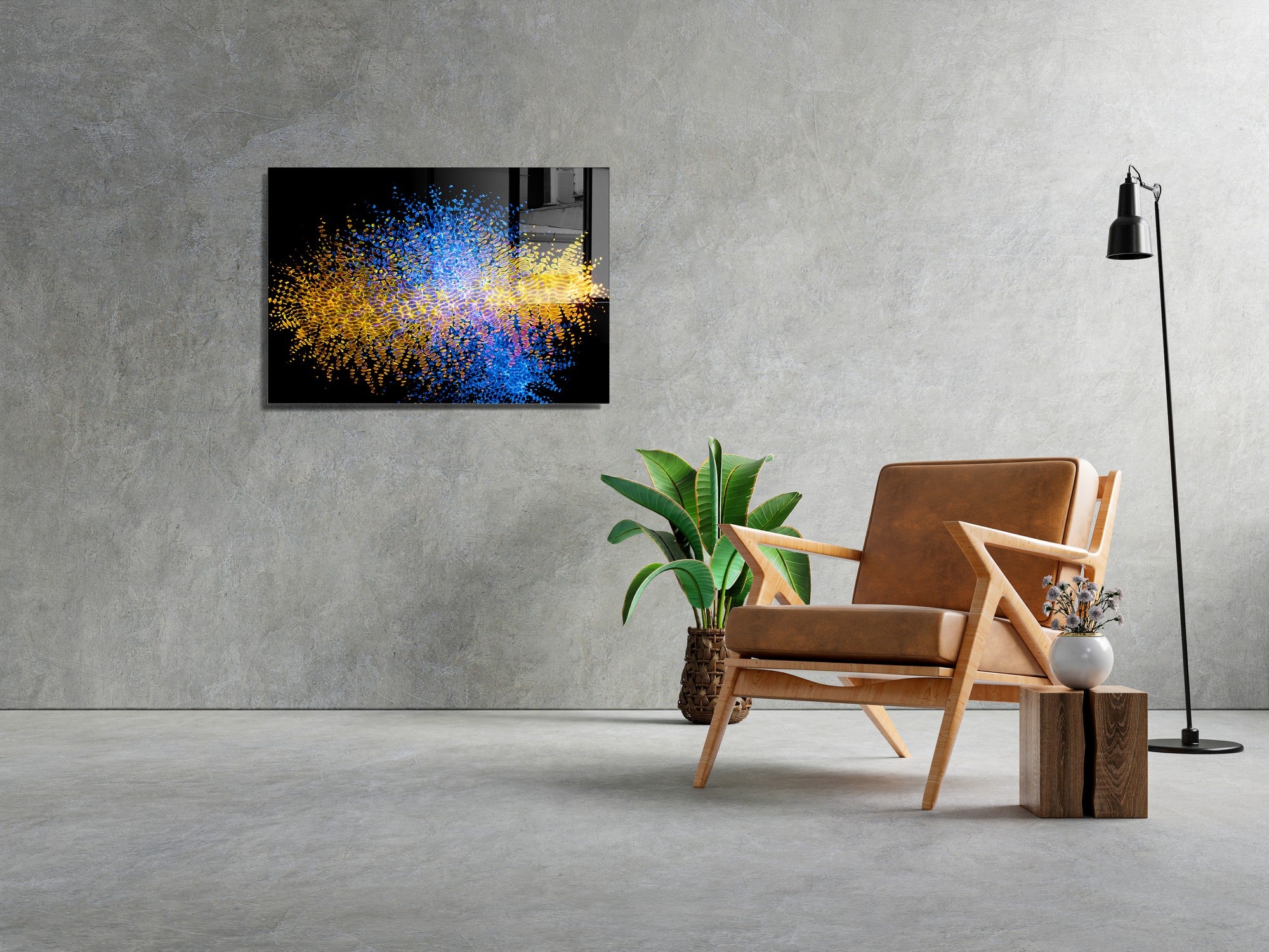 Quadro Decorativo em Vidro Temperado Multicolor 70x100cm - Arte Moderna para Transformar o Seu Espaço