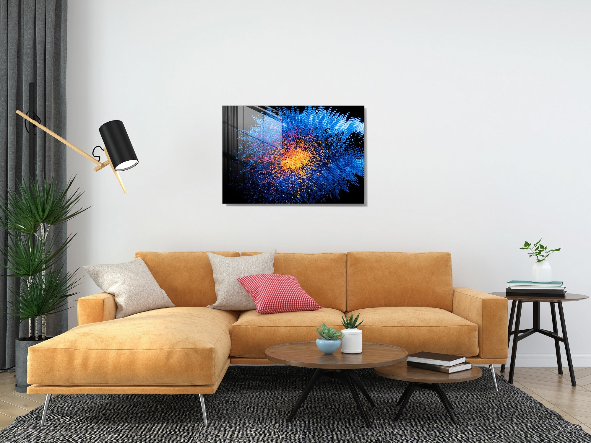 Quadro Decorativo em Vidro Temperado Multicolor 70x100cm - Arte Moderna para Transformar o Seu Espaço