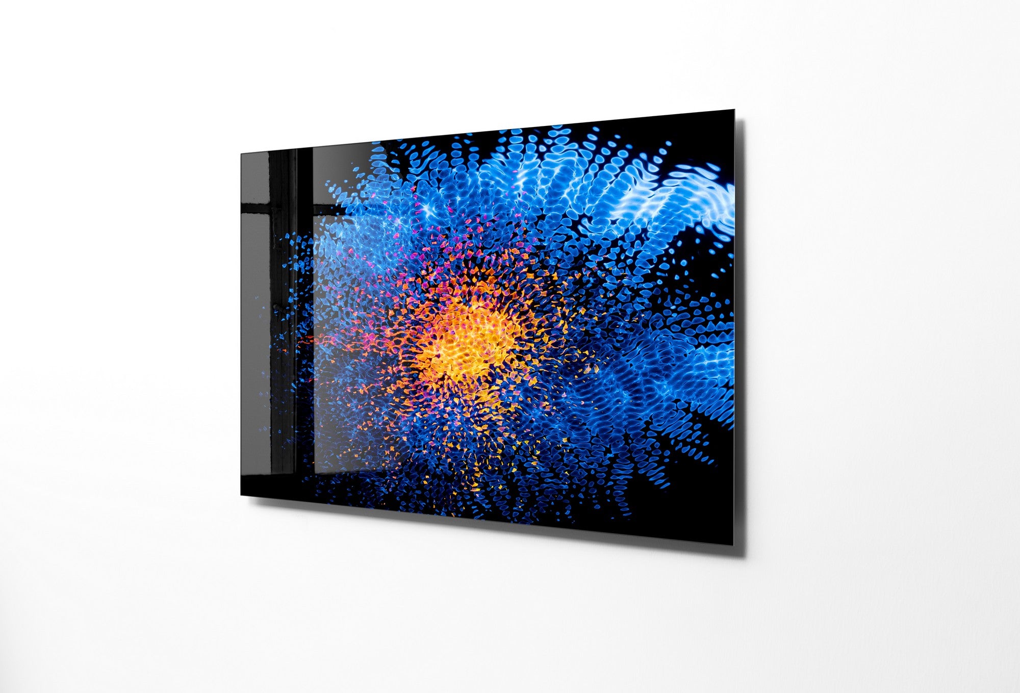 Quadro Decorativo em Vidro Temperado Multicolor 30x45cm - Arte Moderna para Decoração de Interiores