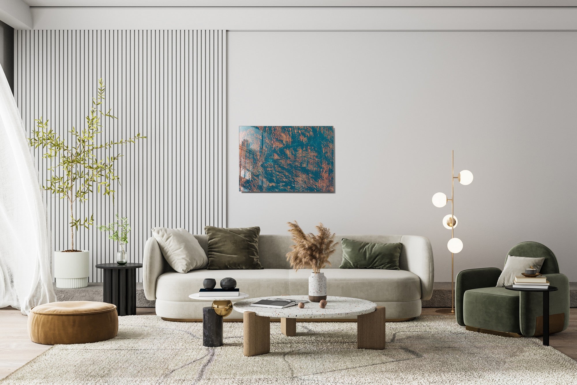 Quadro Decorativo em Vidro Temperado Multicolor 30x45cm - Arte Moderna para Decoração de Interiores