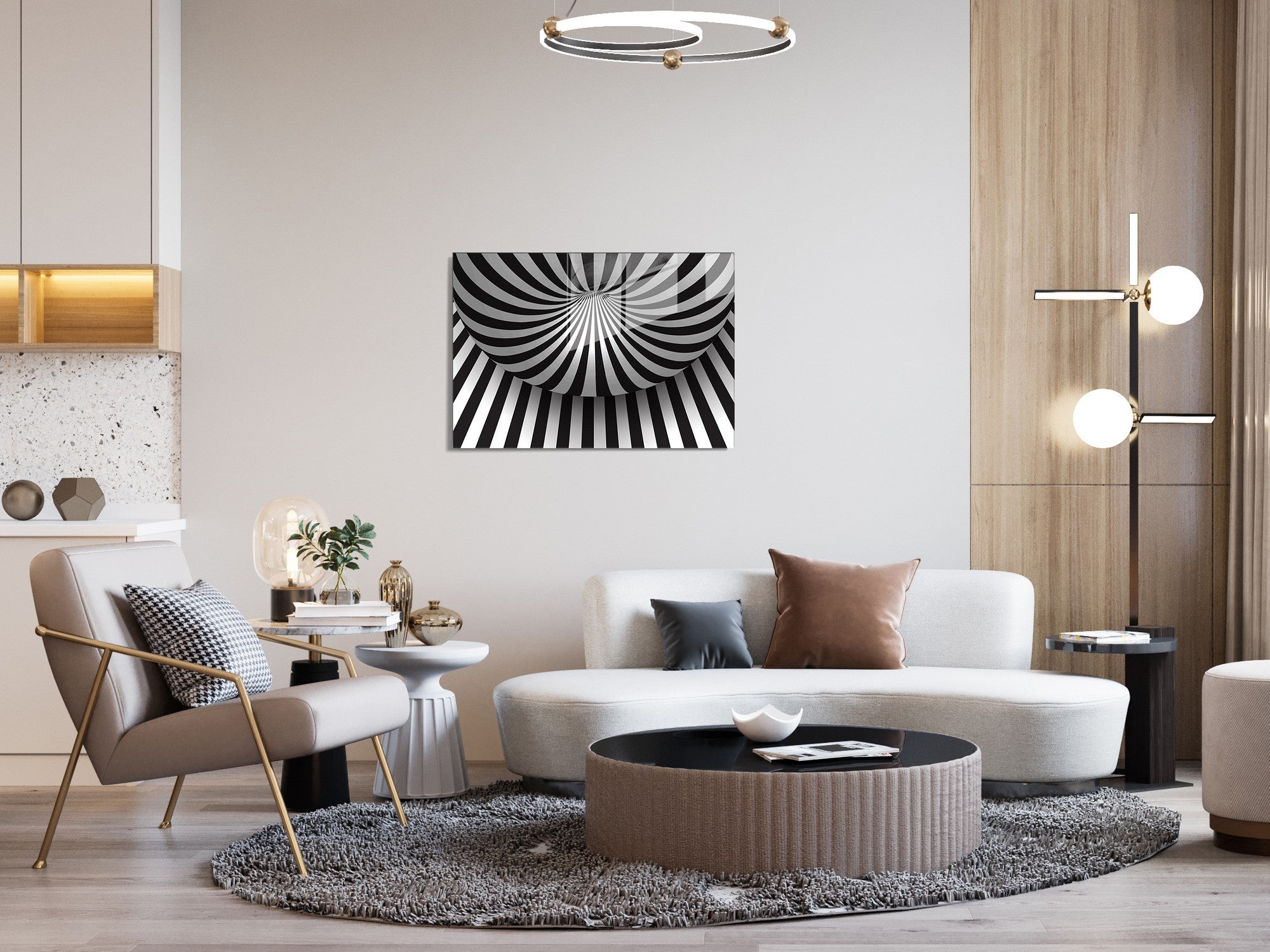 Quadro Decorativo em Vidro Temperado Multicolor 30x45cm - Arte Moderna para Decoração de Interiores