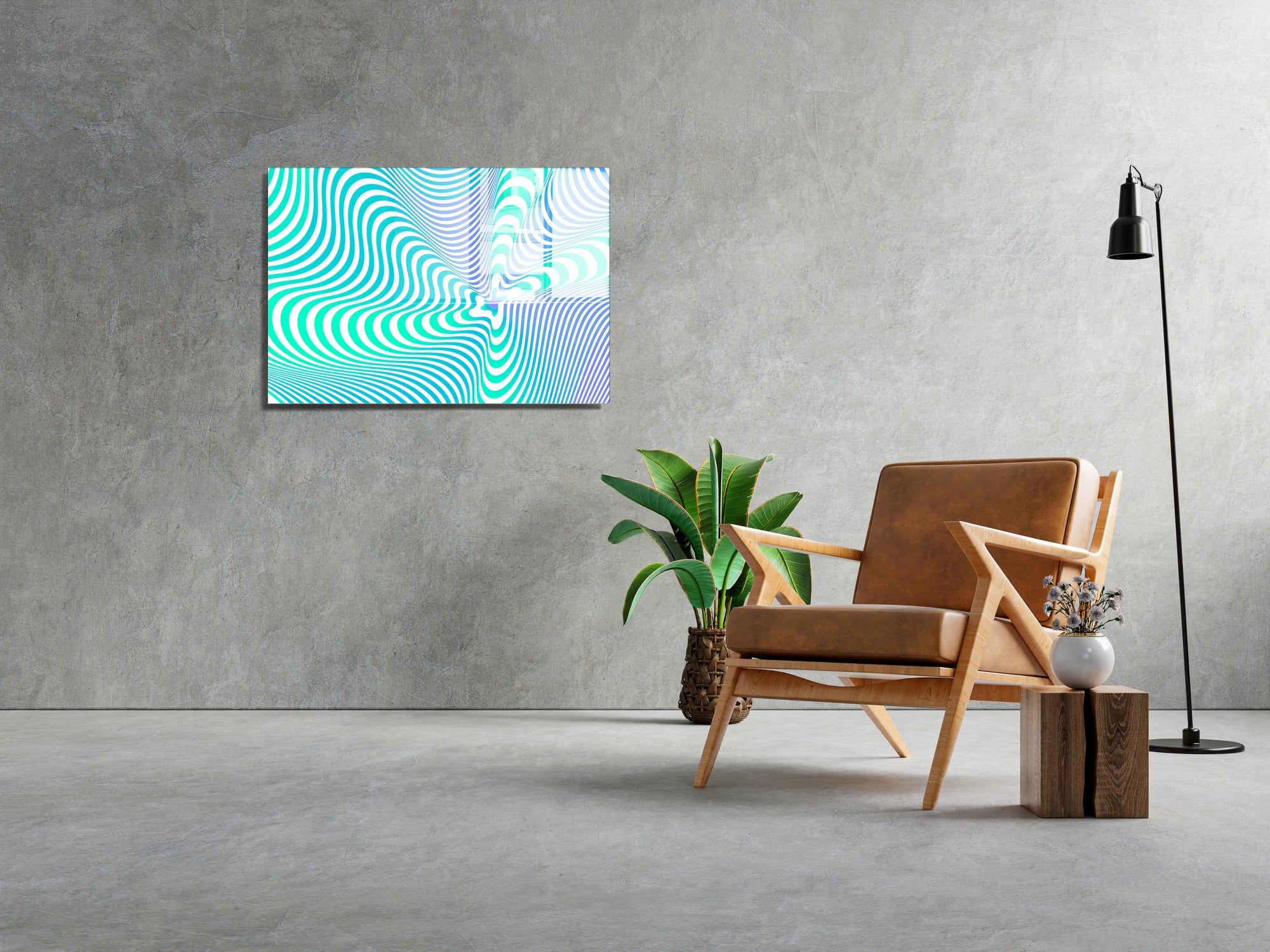 Quadro Decorativo em Vidro Temperado Multicolor 45x65cm - Arte Moderna para Transformar o Seu Espaço