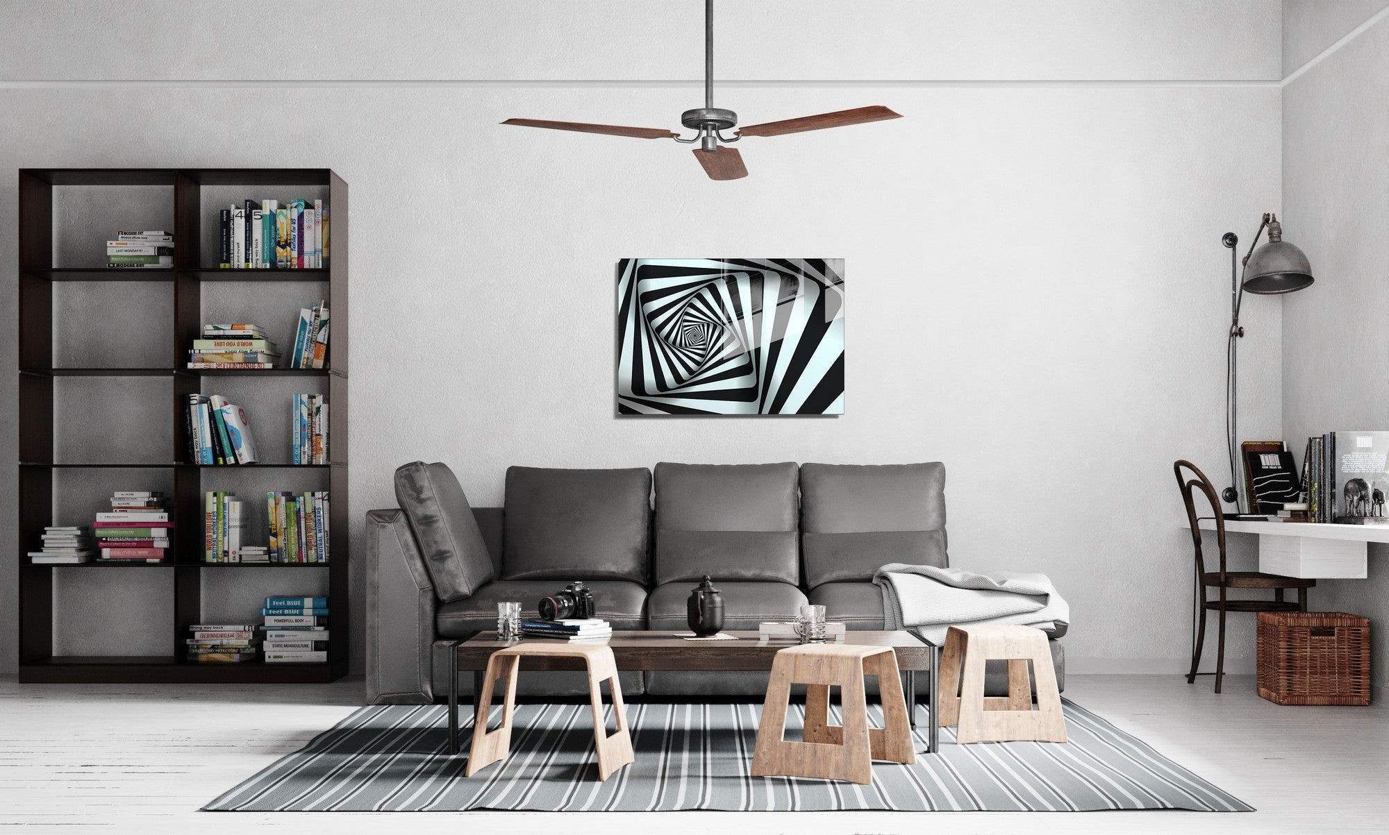 Quadro Decorativo em Vidro Temperado Multicolor 30x45cm - Arte Moderna para Decoração de Interiores