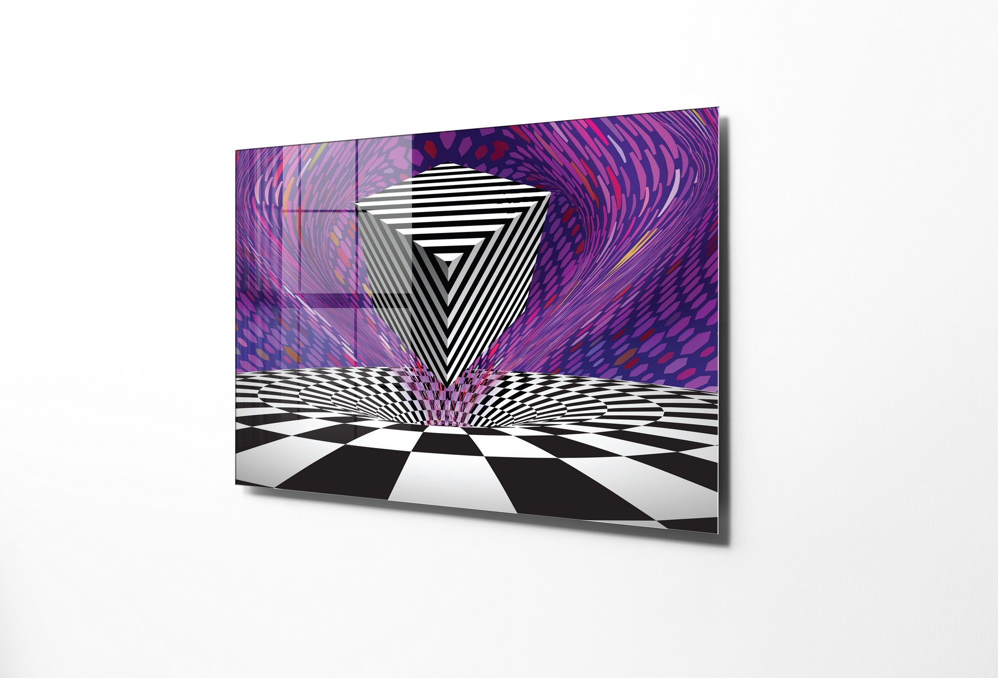 Quadro Decorativo em Vidro Temperado Multicolor 45x65cm - Arte Moderna para Transformar o Seu Espaço