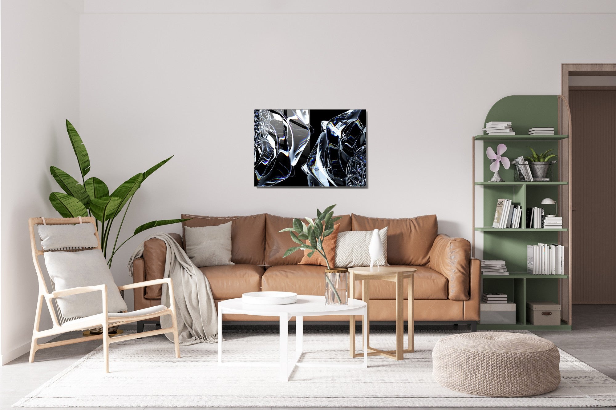 Quadro Decorativo em Vidro Temperado Multicolor 70x100cm - Arte Moderna para Transformar o Seu Espaço