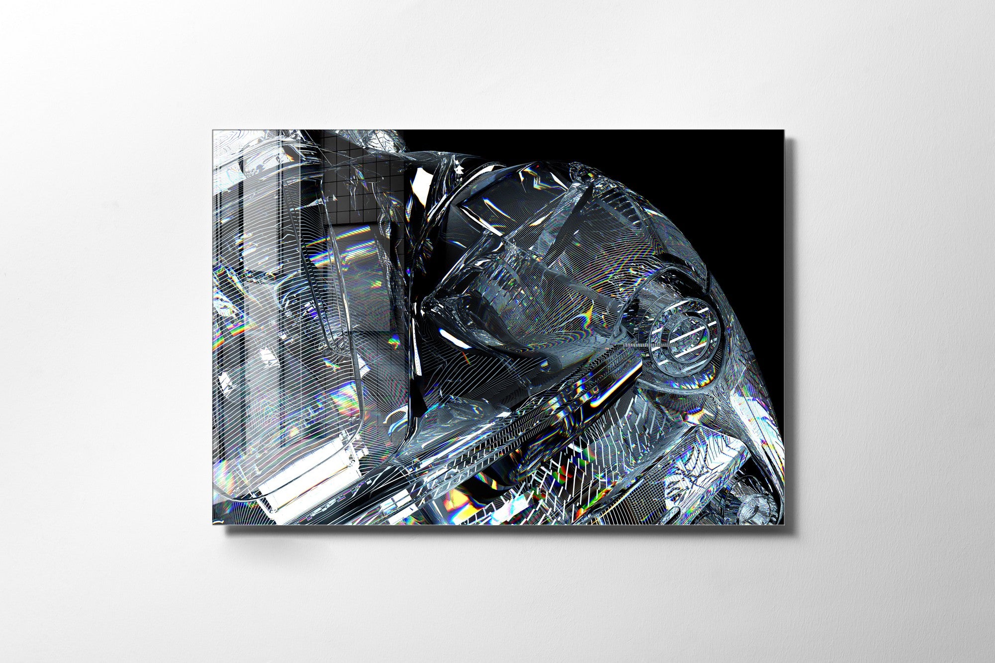 Quadro Decorativo em Vidro Temperado Multicolor 30x45cm - Arte Moderna para Decoração de Interiores