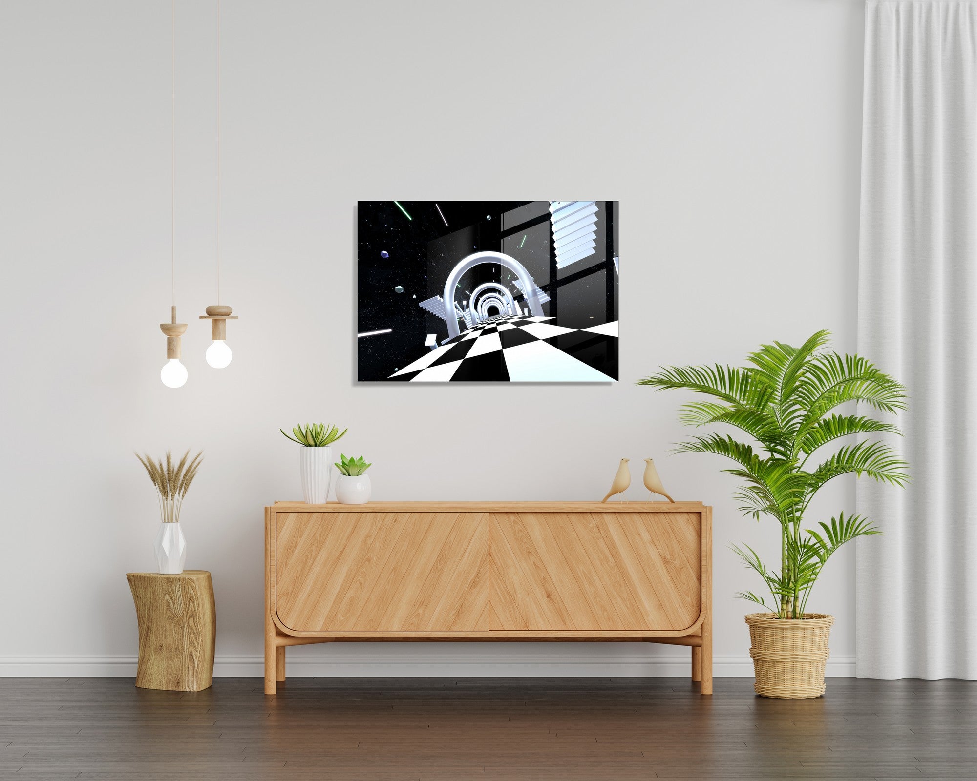 Quadro Decorativo em Vidro Temperado Multicolor 45x65cm - Arte Moderna para Transformar o Seu Espaço