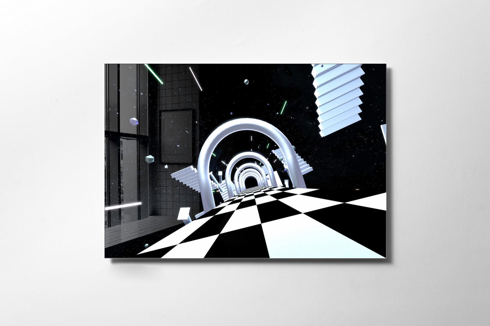 Quadro Decorativo em Vidro Temperado Multicolor 30x45cm - Arte Moderna para Decoração de Interiores