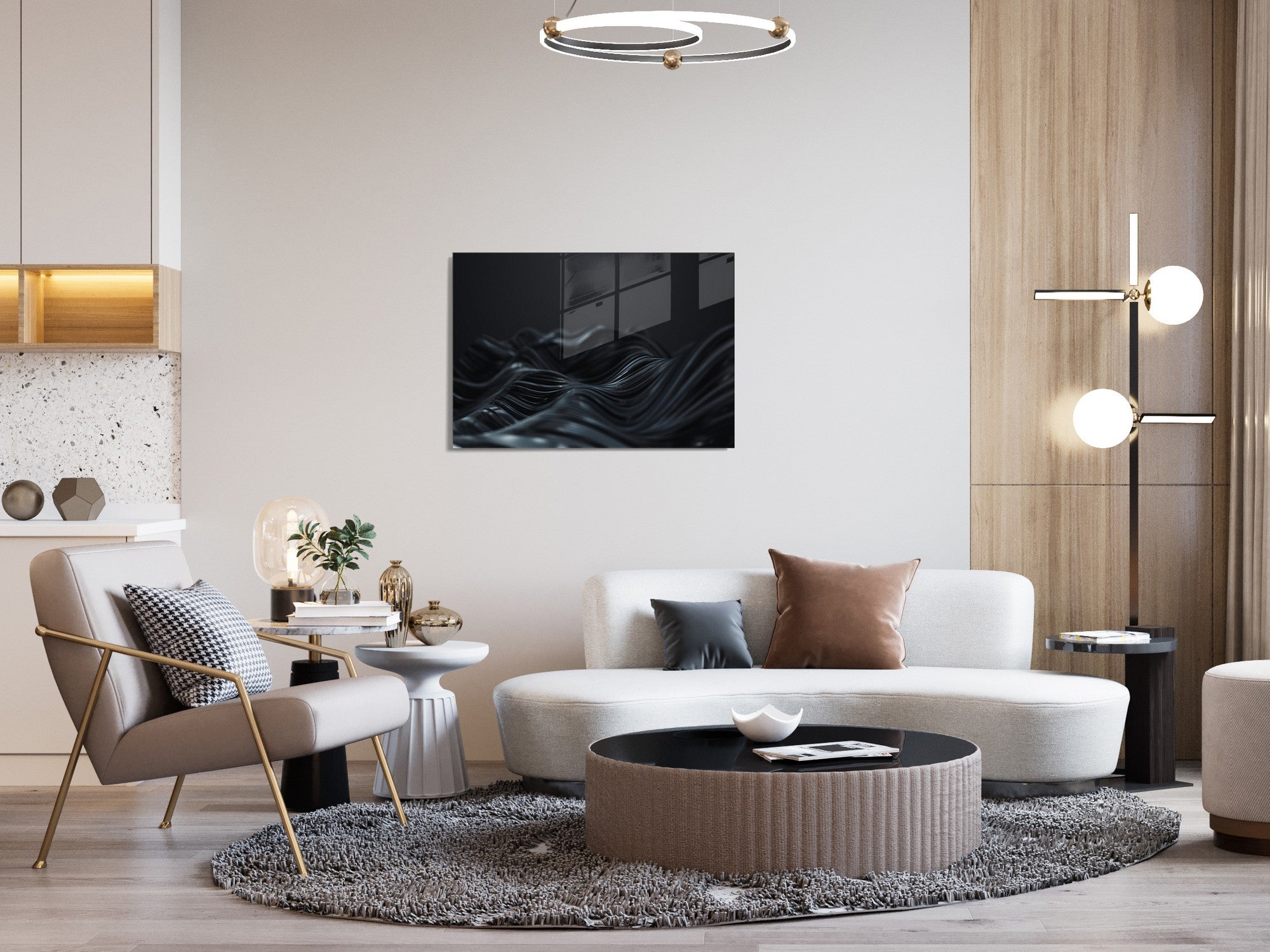 Quadro Decorativo em Vidro Temperado Multicolor 45x65cm - Arte Moderna para Transformar o Seu Espaço