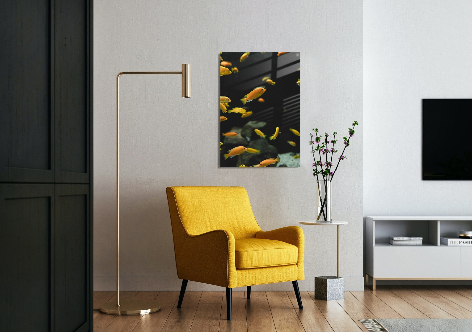 Quadro Decorativo em Vidro Temperado Multicolor 30x45cm - Arte Moderna para Decoração de Interiores