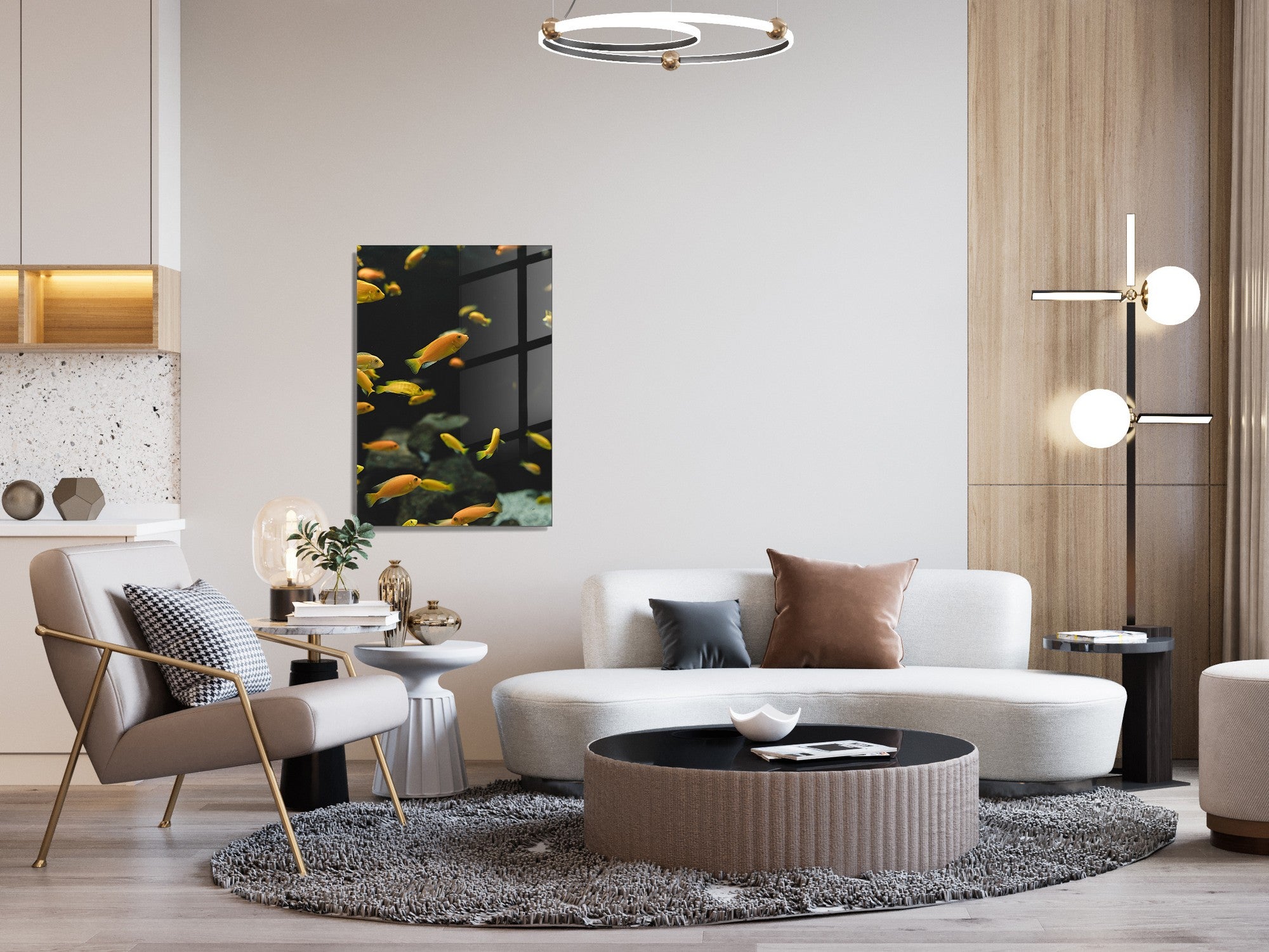 Quadro Decorativo em Vidro Temperado Multicolor 30x45cm - Arte Moderna para Decoração de Interiores