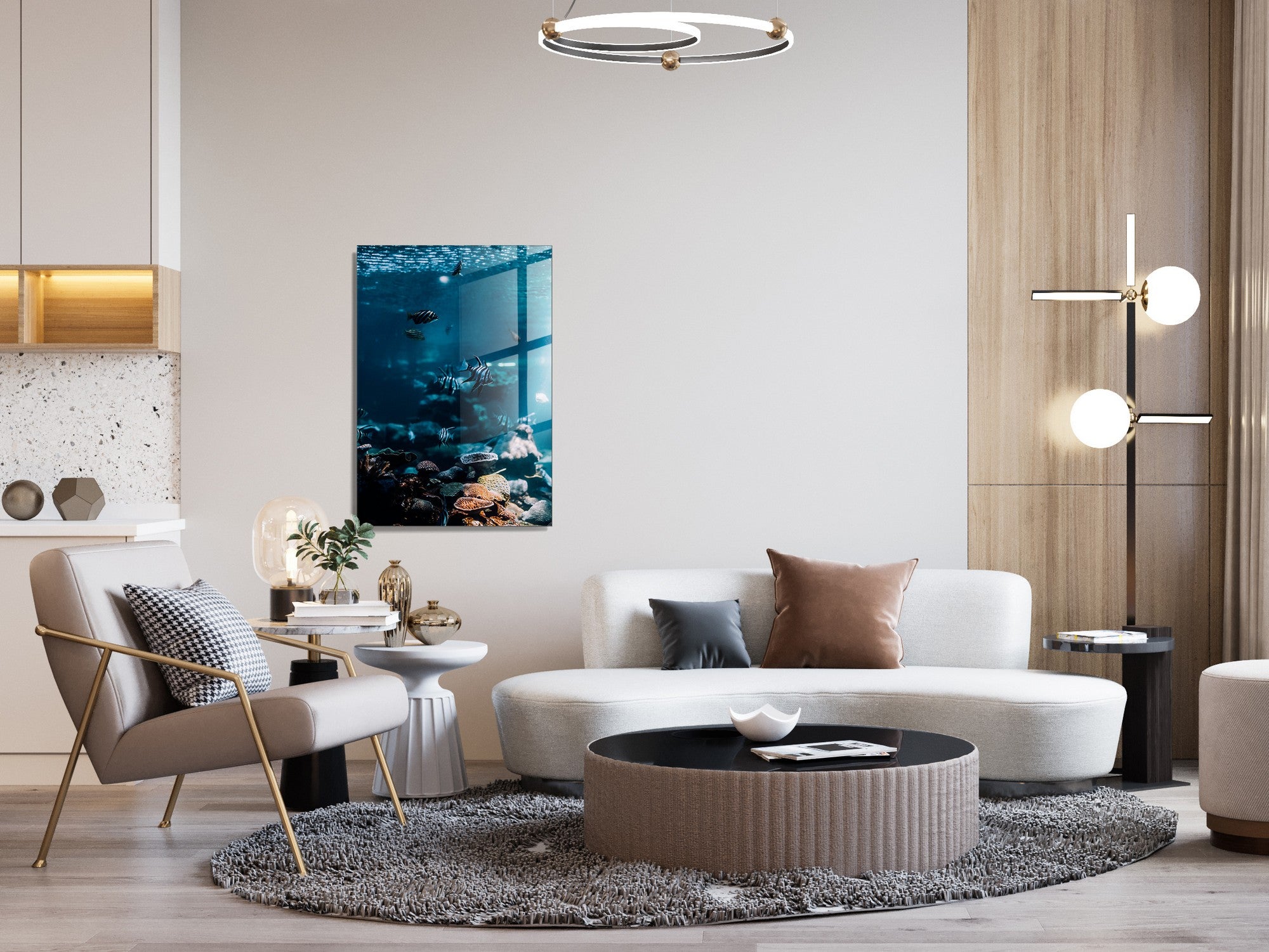 Quadro Decorativo em Vidro Temperado Multicolor 50x70cm - Arte Moderna para Transformar o Seu Espaço