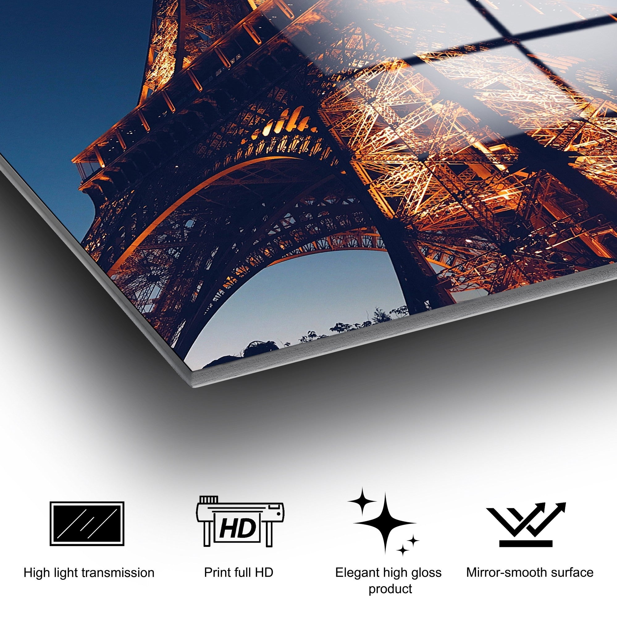 Arte Decorativa em Vidro Temperado UV-016 - Pintura Multicolor 70x100cm - Qualidade Premium 4mm