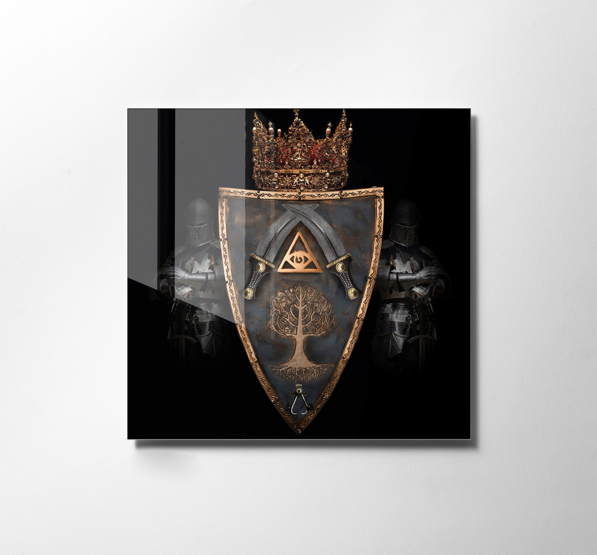 Quadro Decorativo em Vidro Temperado Multicolor 60x60cm - Arte Moderna para Transformar o Seu Espaço