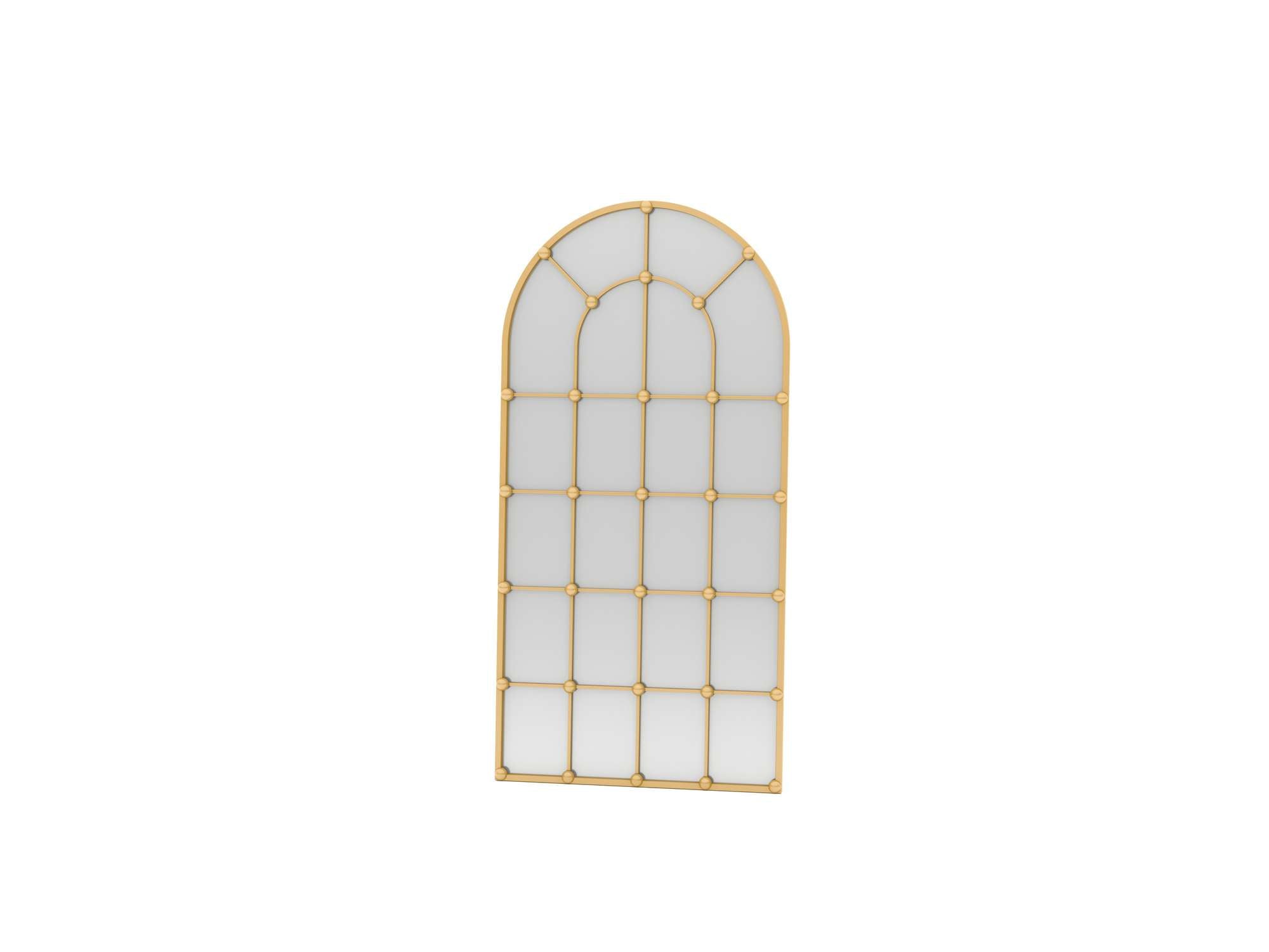 Espelho Cheval Dourado 180cm - Metal Premium com Fixação de Parede