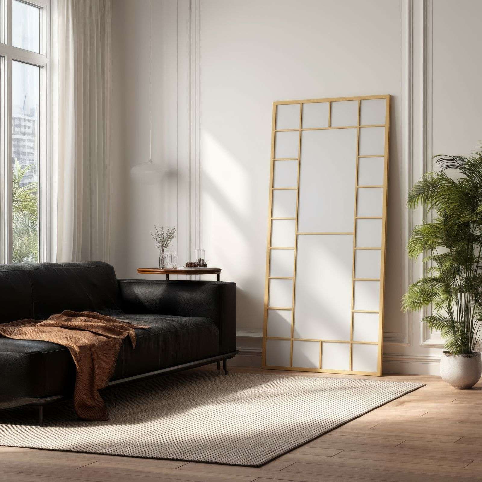 Espelho Cheval Dourado 180cm - Metal 100% com Fixação de Parede - Elegância Clássica para o Seu Quarto