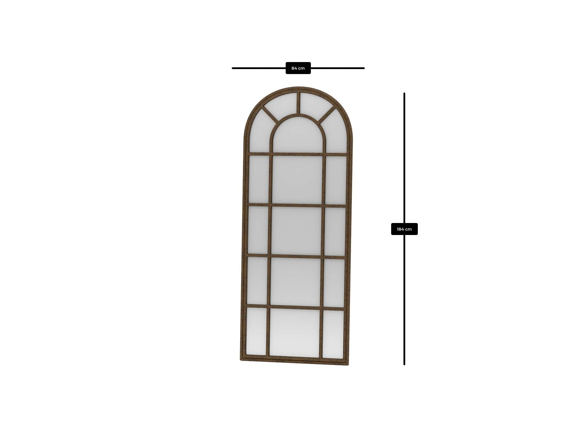 Espelho Cheval Castanho 180cm - MDF com Fixação de Parede Incluída