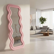 Espelho Cheval Rosa MDF 65x170cm - Montagem na Parede Incluída