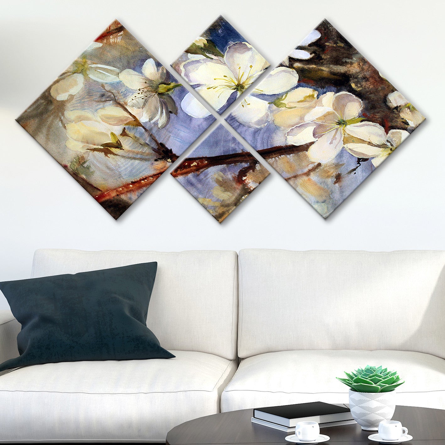 Conjunto Decorativo MDF Multicolor 4 Peças - Impressão UV Premium para Parede