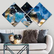 Conjunto Decorativo MDF Multicolor 4 Peças - Impressão UV Premium para Parede