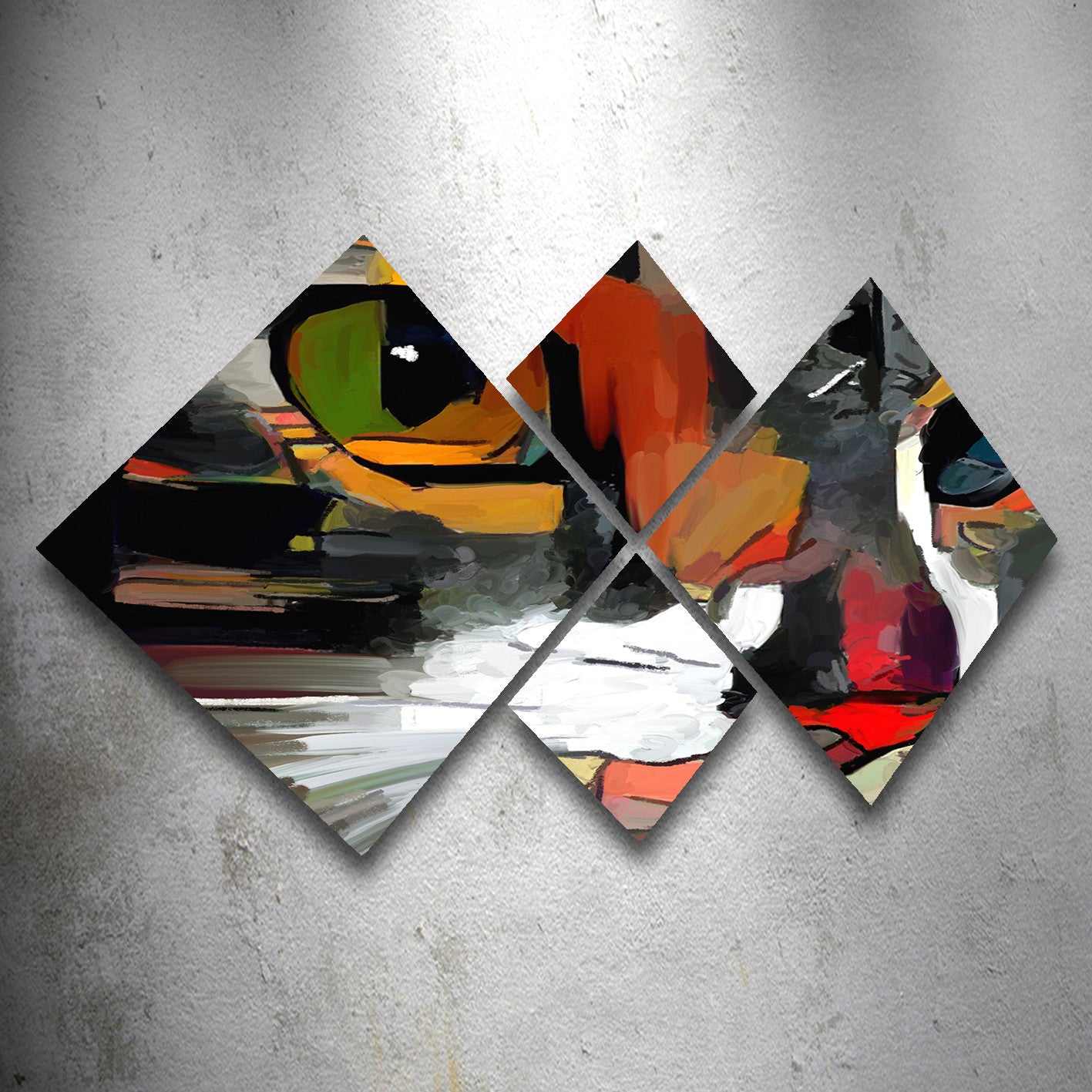 Conjunto Decorativo MDF Multicolor 4 Peças - Impressão UV Premium para Parede