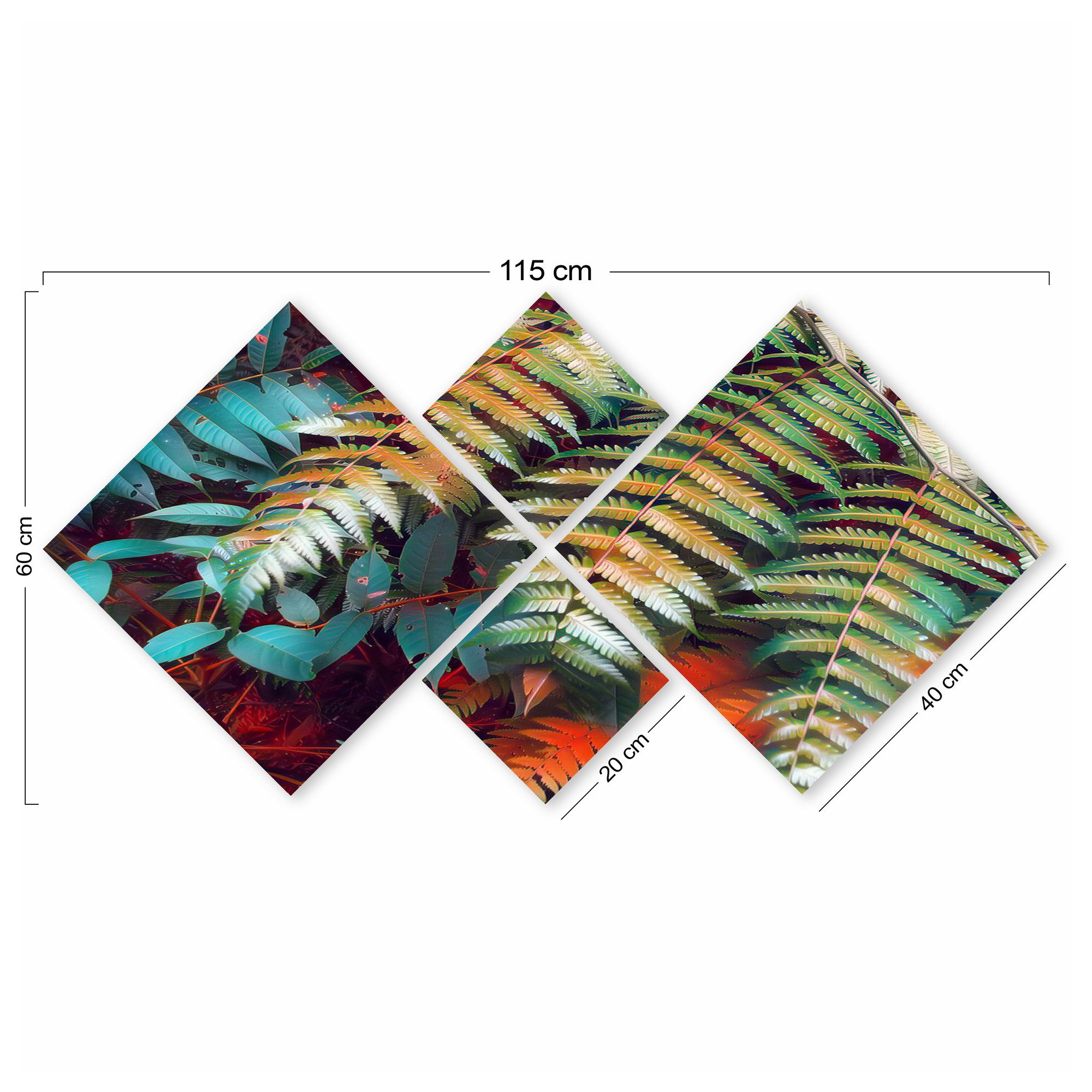 Conjunto Decorativo MDF Multicolor 4 Peças - Impressão UV Premium para Parede