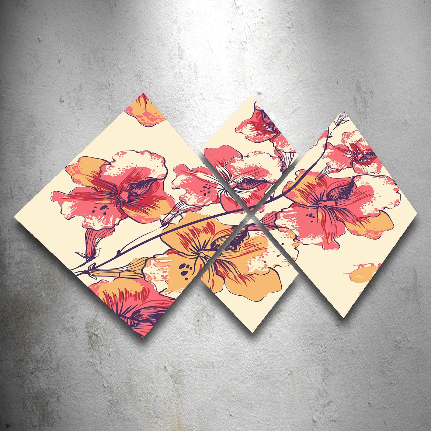 Conjunto Decorativo MDF Multicolor 4 Peças - Impressão UV Premium para Parede