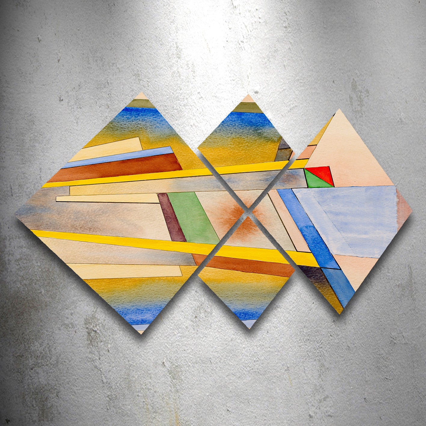 Conjunto Decorativo MDF Multicolor 4 Peças - Impressão UV Premium para Parede