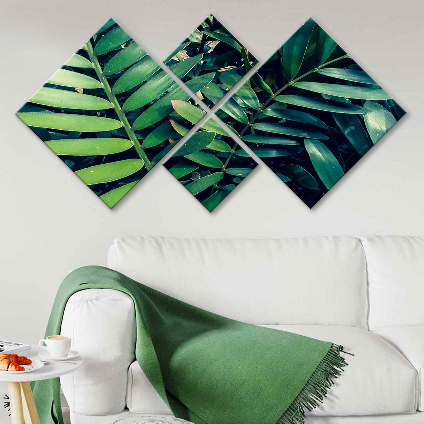 Conjunto Decorativo MDF Multicolor 4 Peças - Quadros Modernos para Parede 60x115cm