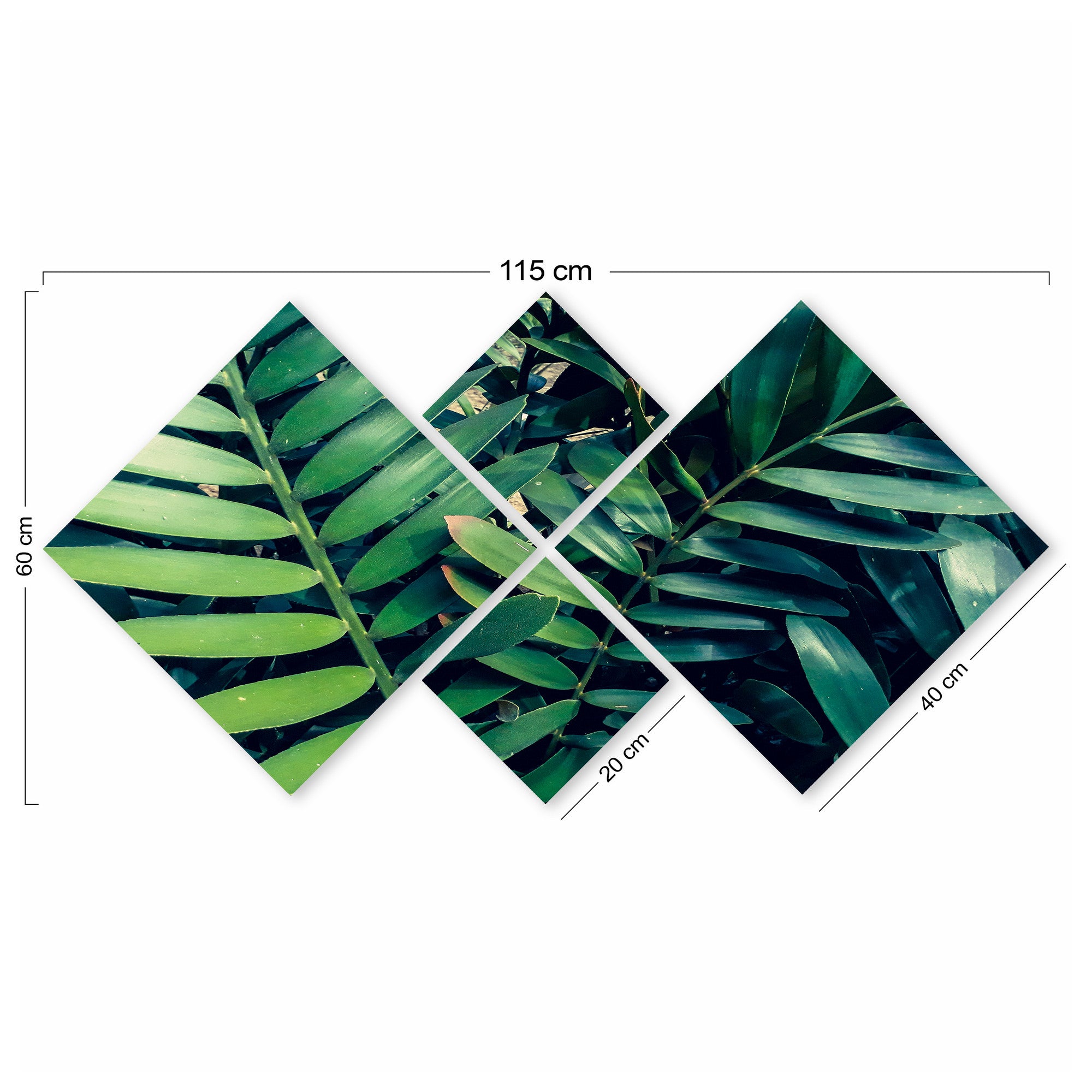 Conjunto Decorativo MDF Multicolor 4 Peças - Quadros Modernos para Parede 60x115cm