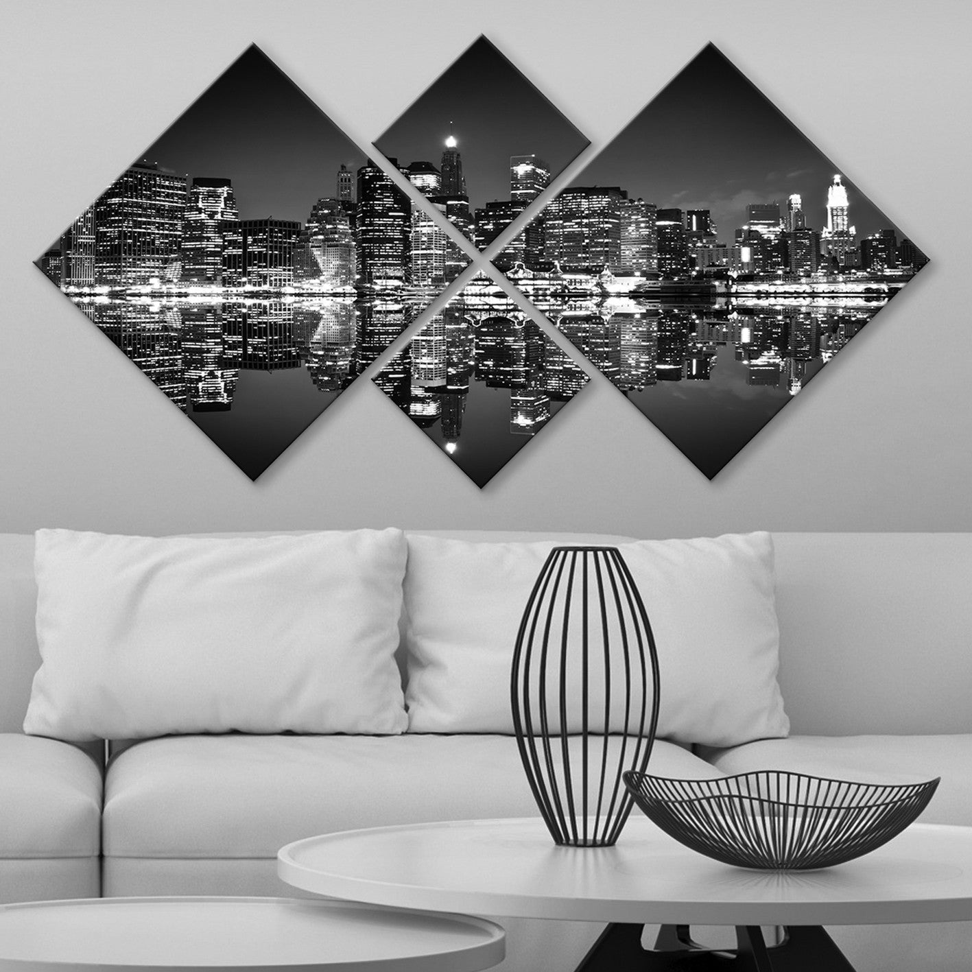 Conjunto Decorativo MDF Multicolor 4 Peças - Impressão UV Premium para Parede