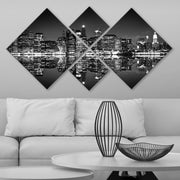 Conjunto Decorativo MDF Multicolor 4 Peças - Impressão UV Premium para Parede