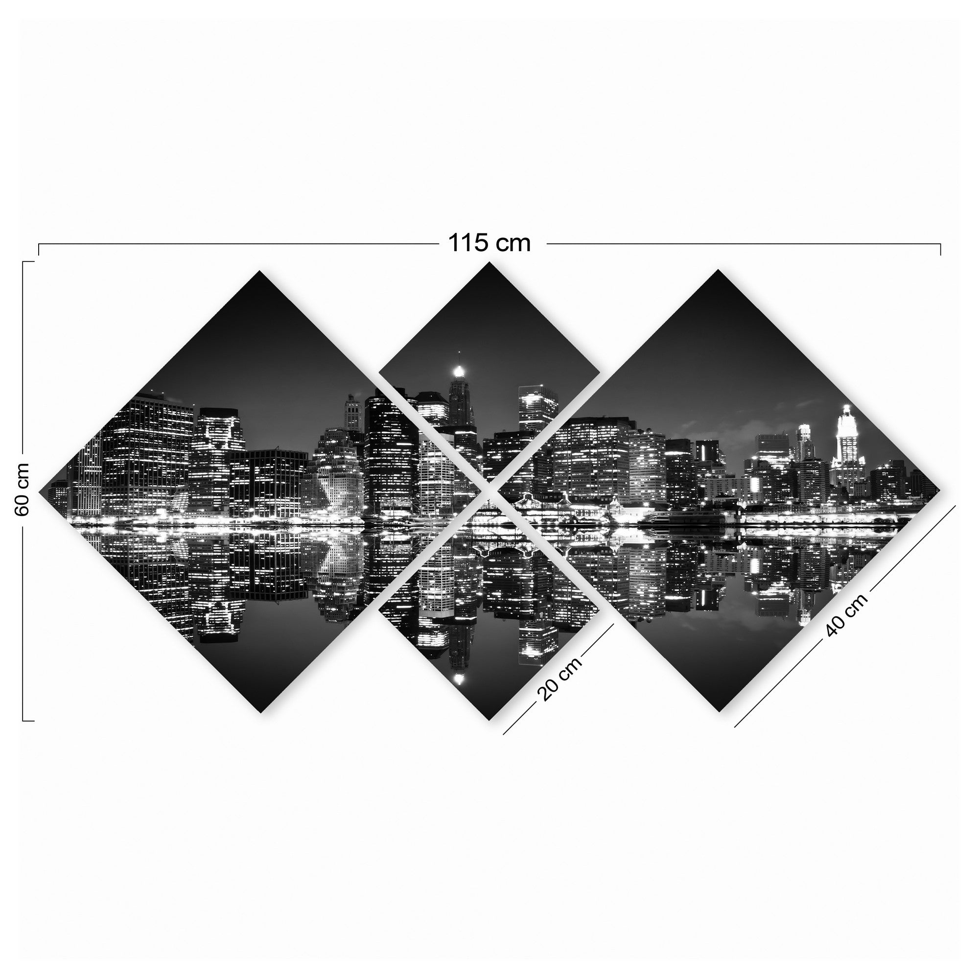 Conjunto Decorativo MDF Multicolor 4 Peças - Impressão UV Premium para Parede