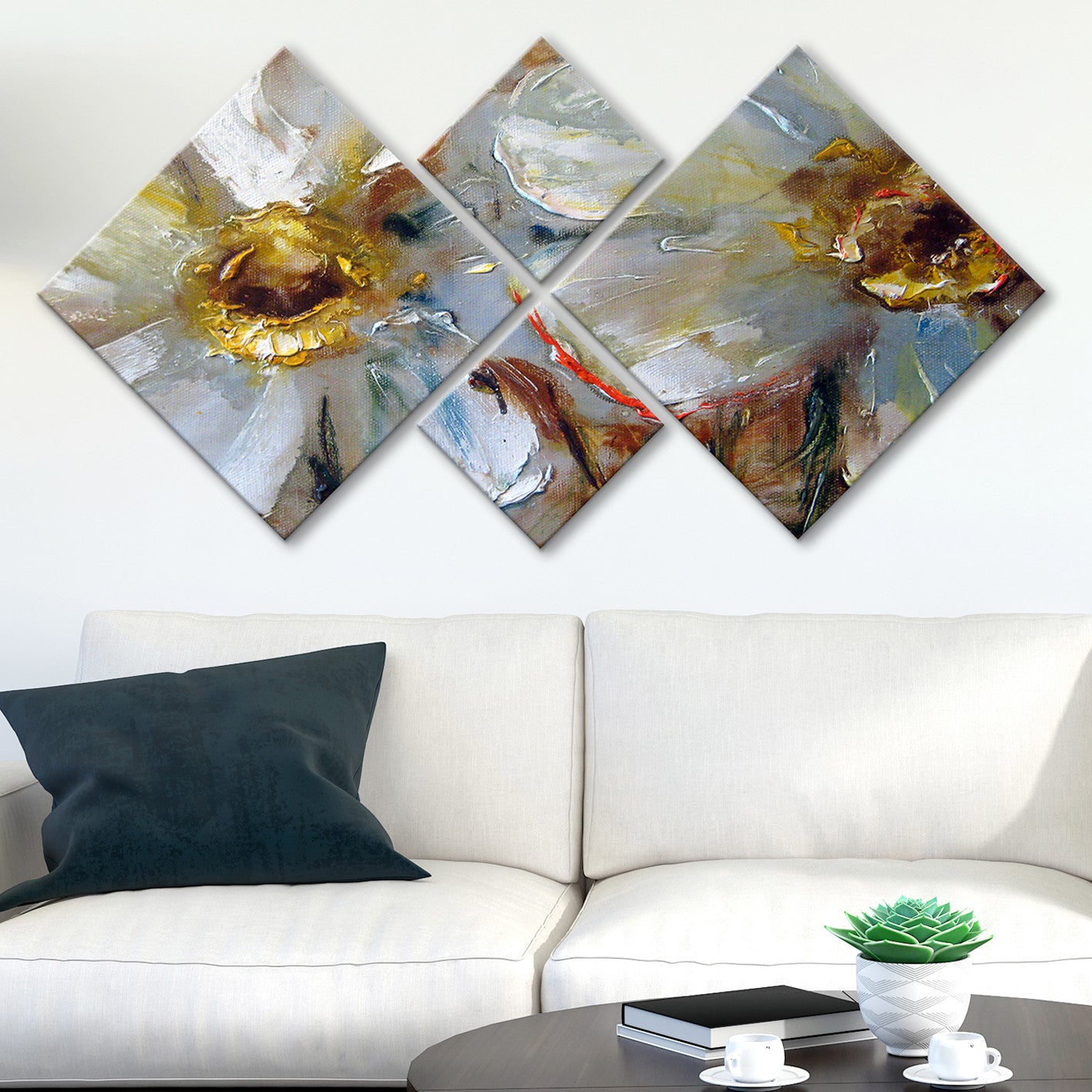 Conjunto Decorativo MDF Multicolor 4 Peças - Impressão UV Premium para Parede