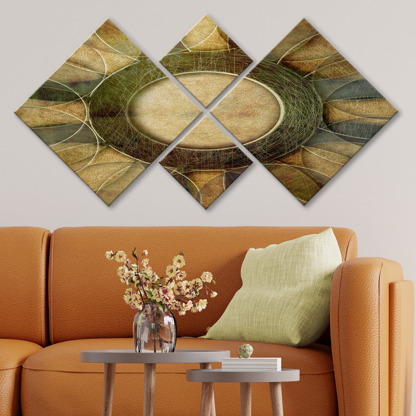 Conjunto Decorativo MDF Multicolor 4 Peças - Impressão UV Premium para Parede