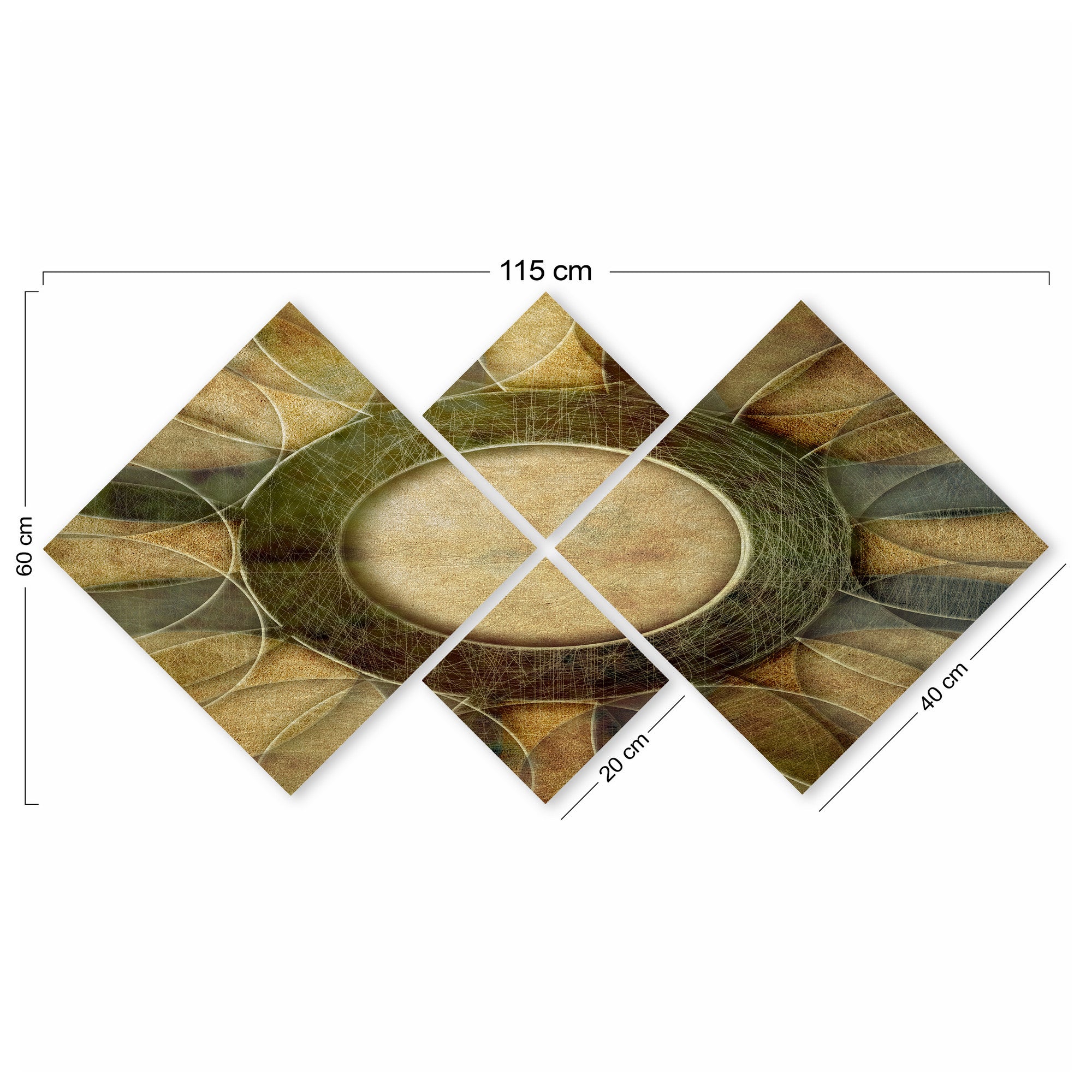 Conjunto Decorativo MDF Multicolor 4 Peças - Impressão UV Premium para Parede