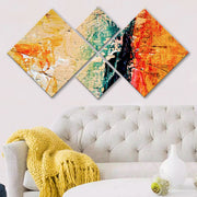 Conjunto Decorativo MDF Multicolor 4 Peças - Impressão UV Premium para Parede