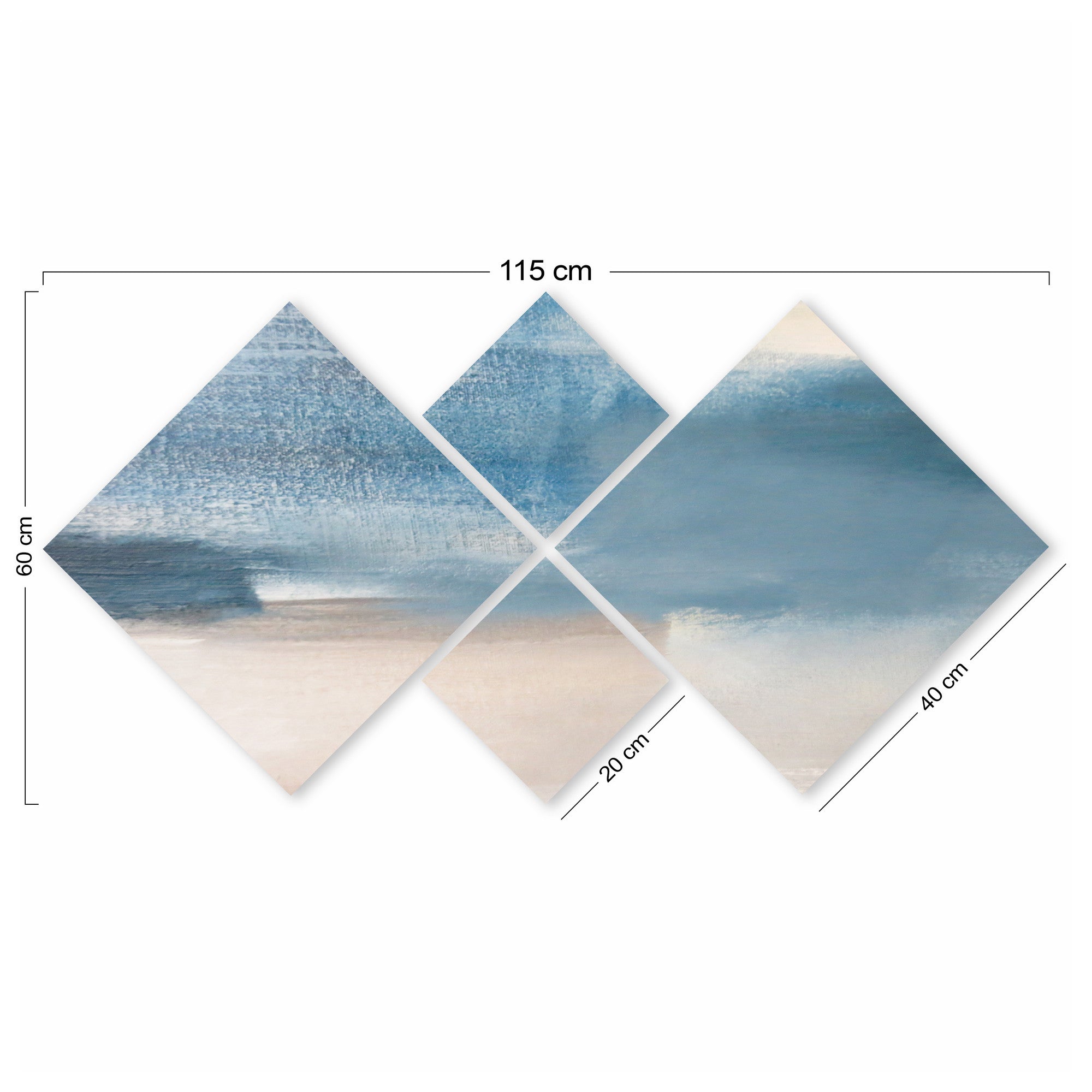 Conjunto Decorativo MDF Multicolor 4 Peças - Impressão UV Premium para Parede