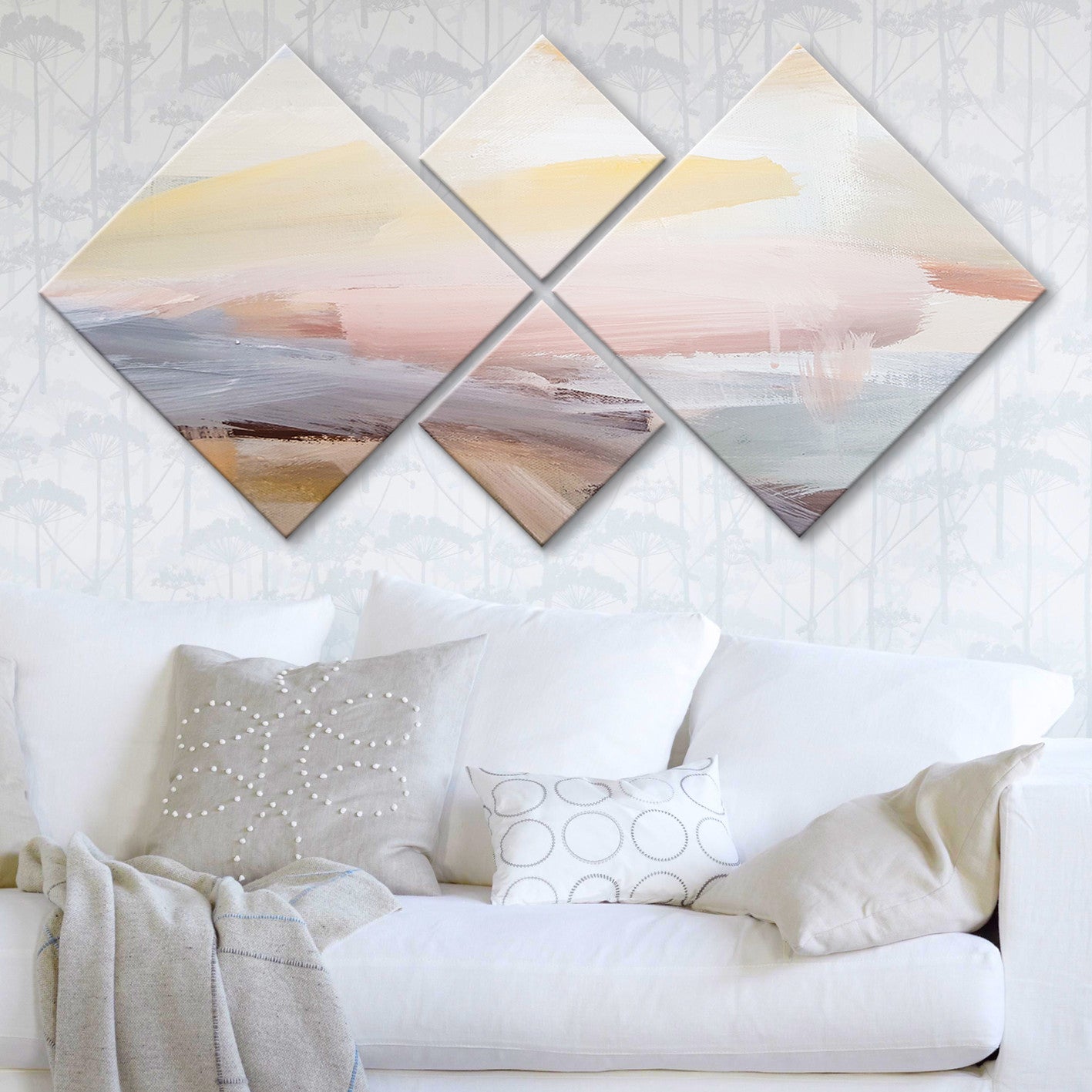 Conjunto Decorativo MDF Multicolor 4 Peças - Impressão UV Premium para Parede