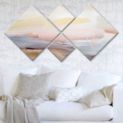 Conjunto Decorativo MDF Multicolor 4 Peças - Impressão UV Premium para Parede