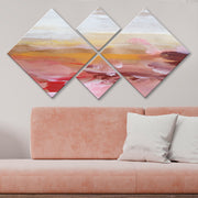 Conjunto Decorativo MDF Multicolor 4 Peças - Impressão UV Premium para Parede