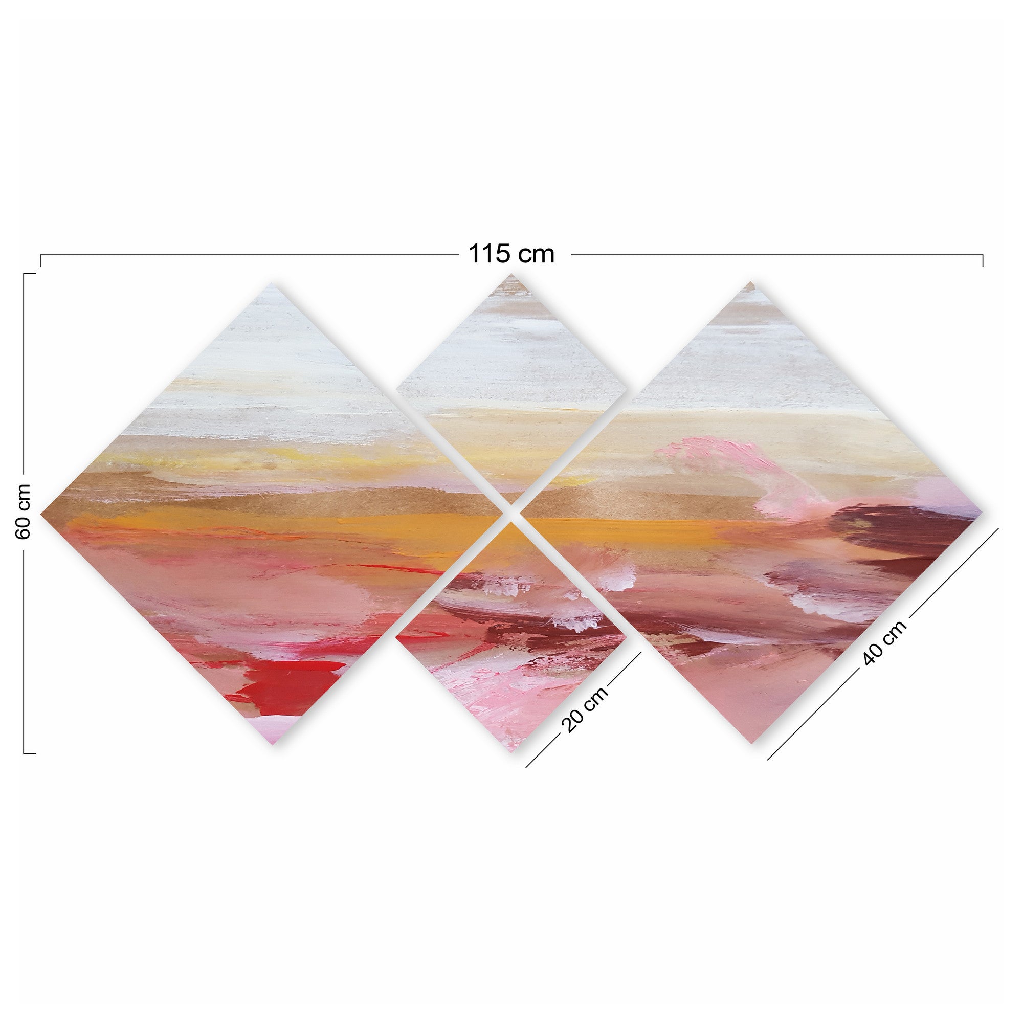 Conjunto Decorativo MDF Multicolor 4 Peças - Impressão UV Premium para Parede