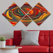 Conjunto Decorativo MDF Multicolor 4 Peças - Impressão UV Premium para Parede