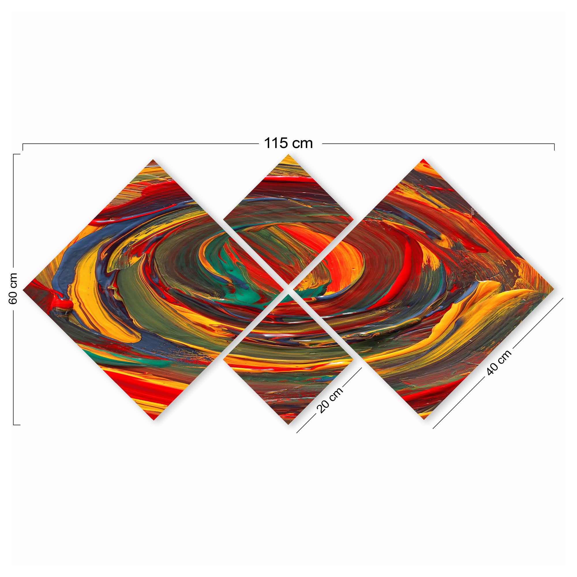 Conjunto Decorativo MDF Multicolor 4 Peças - Impressão UV Premium para Parede