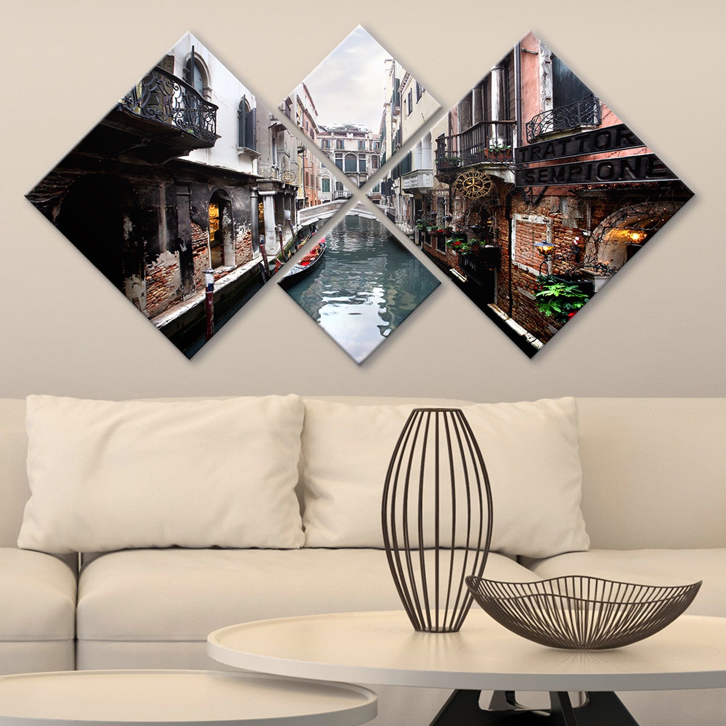 Conjunto Decorativo MDF Multicolor 4 Peças - Impressão UV Premium para Parede