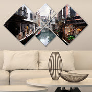 Conjunto Decorativo MDF Multicolor 4 Peças - Impressão UV Premium para Parede