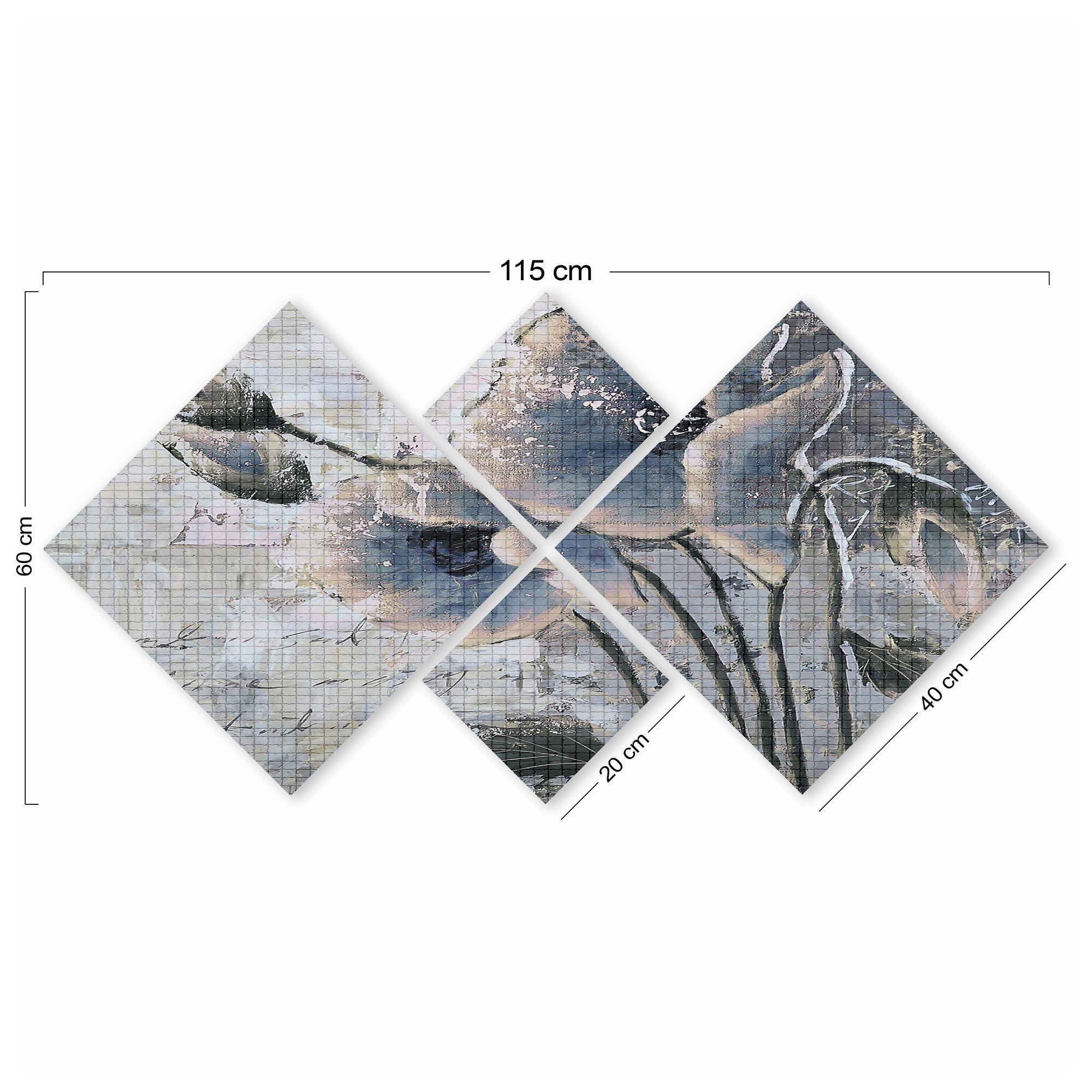 Conjunto Decorativo MDF Multicolor 4 Peças - Impressão UV Premium para Parede