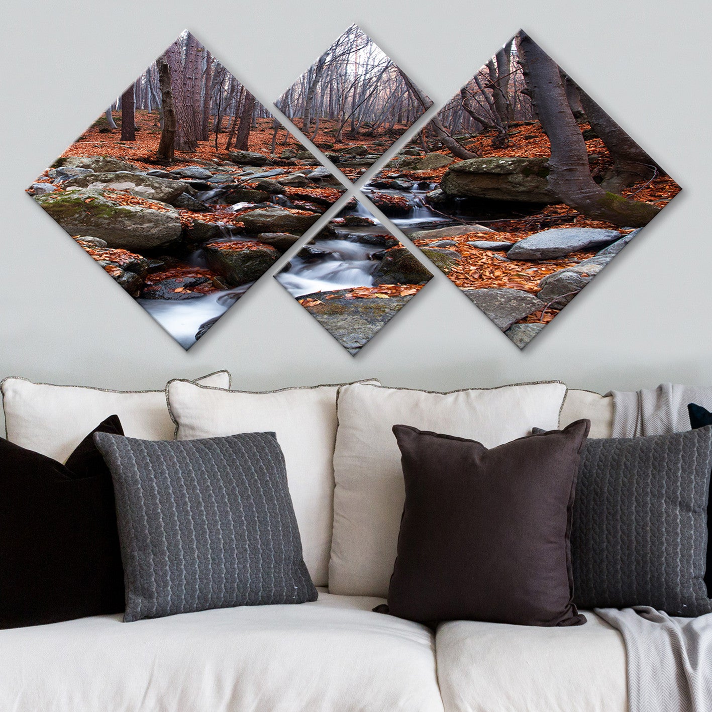 Conjunto Decorativo MDF Multicolor 4 Peças - Impressão UV Premium para Parede