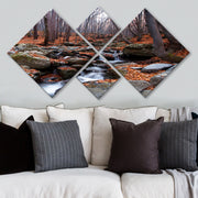 Conjunto Decorativo MDF Multicolor 4 Peças - Impressão UV Premium para Parede